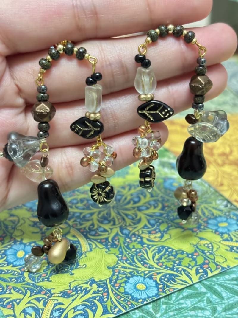 水果派對 手作串珠耳環 捷克珠耳環 串珠水果耳環 凍梨耳飾