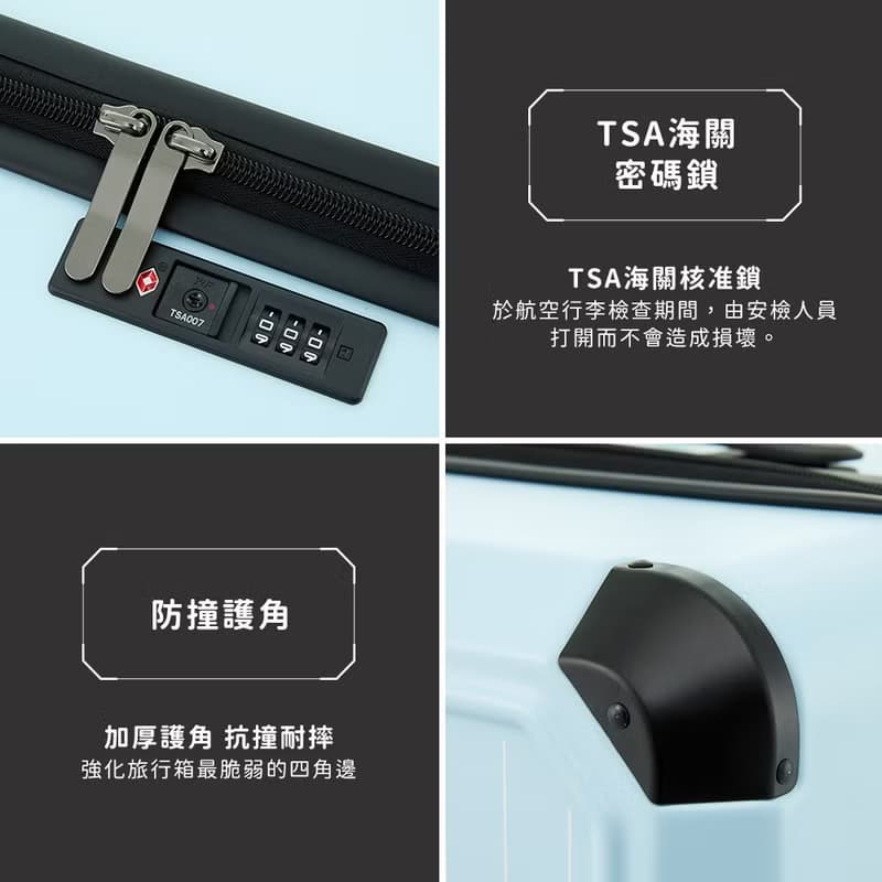 【Mofusand貓福珊迪】20吋拉鍊款行李箱 胖胖箱 登機箱-貓鯊藍