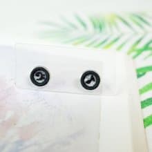 音樂符號 手刺繡貼耳耳環 耳針/耳夾