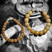 和田糖玉 銀製手串