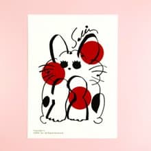 防水貼紙 機車貼紙 行李箱貼紙 貓咪 rabbit 兔子 兔 安全帽貼紙