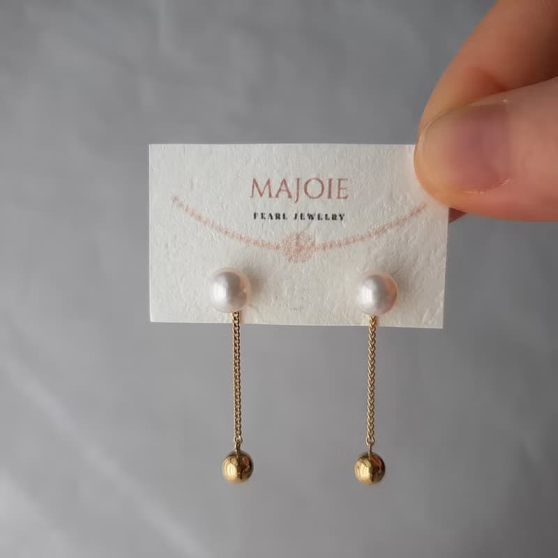 K18 デザインピアス ホワイト あこや真珠 パールピアス あこやパール 日本の真珠 pearl earrings 珍珠耳環 珍珠耳环 진주귀걸이