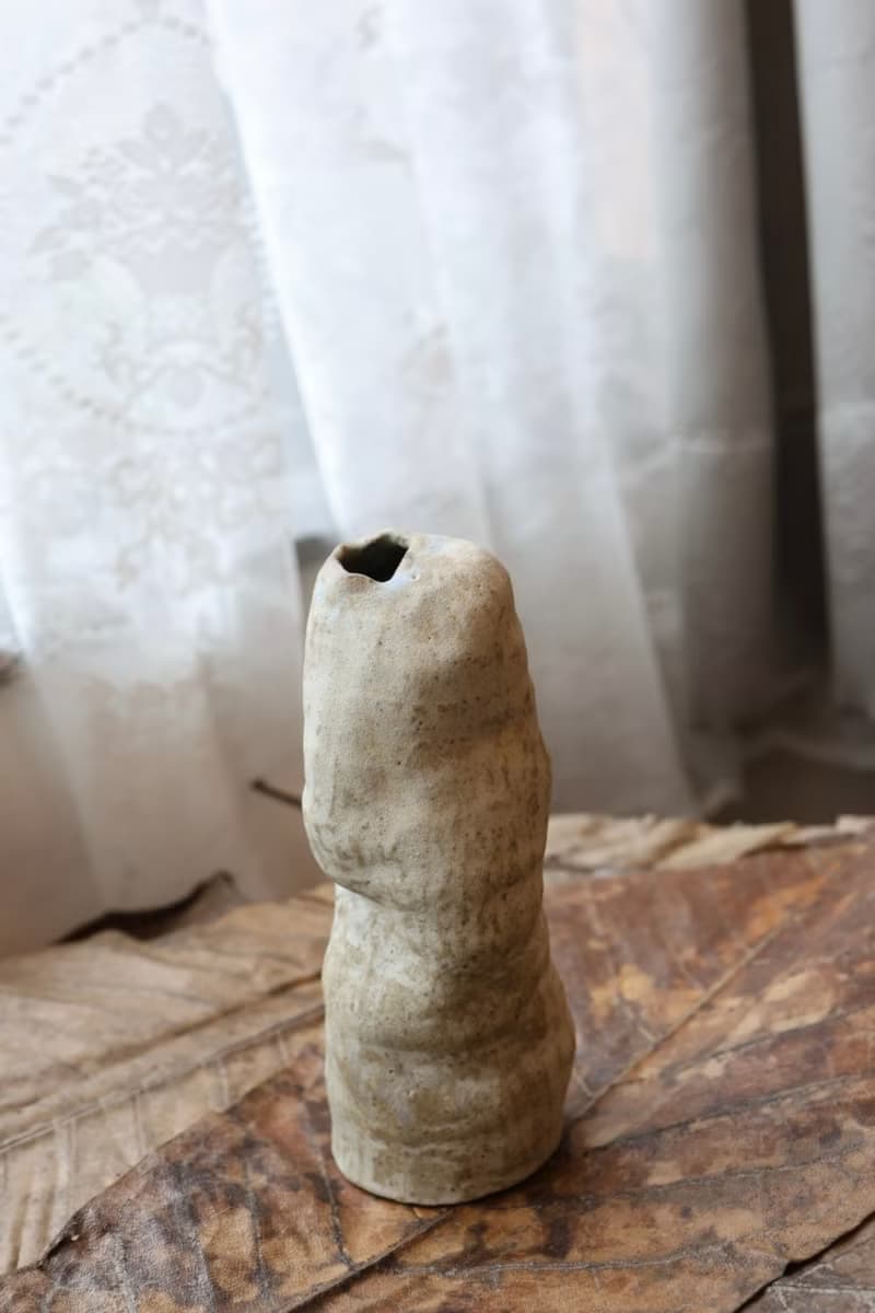 【喬遷禮物】風的皺折No5鈷綠手捏花器侘寂風雕塑擺件收藝術作品