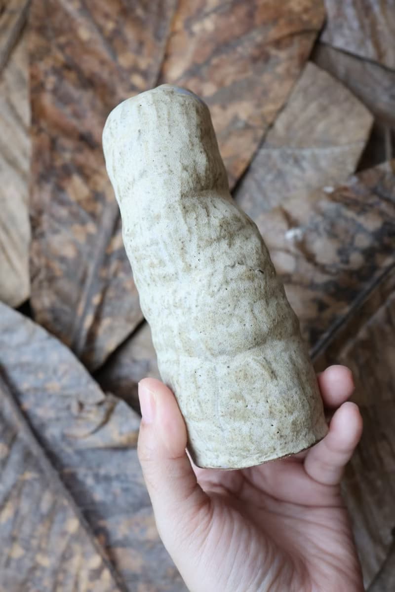 【喬遷禮物】風的皺折No5鈷綠手捏花器侘寂風雕塑擺件收藝術作品