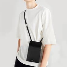 DA17 Conductor Bag – Black (Minimal Leather Bag)