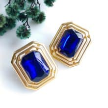 Vintage Jewelry 西洋古董飾品 摩登 幾何 針式耳環