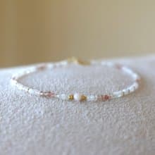 手鍊 蛋白石 安德森石 月光石 天然石 - 放鬆 -