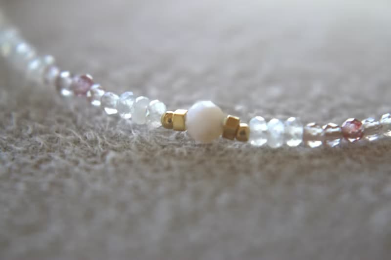 手鍊 蛋白石 安德森石 月光石 天然石 - 放鬆 -