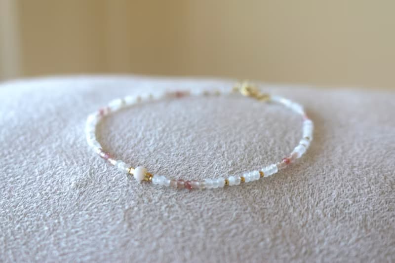 手鍊 蛋白石 安德森石 月光石 天然石 - 放鬆 -