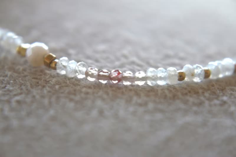 手鍊 蛋白石 安德森石 月光石 天然石 - 放鬆 -