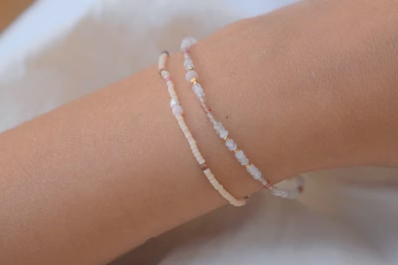 手鍊 蛋白石 安德森石 月光石 天然石 - 放鬆 -