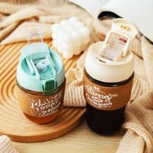 【環保玻璃隨手杯】水松隔熱吸管輕享環保杯(350/540ml) 生日禮物