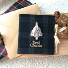 暖暖的聖誕樹 手工卡片 聖誕卡 Handmade Christmas card 綠格