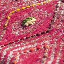 喀什米爾Cashmere/水煮羊毛披肩/針織圍巾/刺繡圍巾/羊絨披巾-花