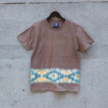 花磚 手染純棉短袖T恤/日式配色/職人染製 中性款/女款