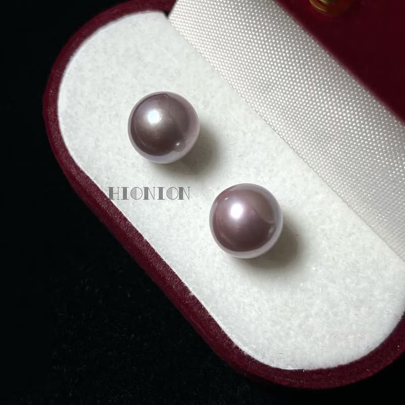 Hi Onion 天然淡水珍珠復古小巴洛克18K金氣質個性耳釘耳夾百搭