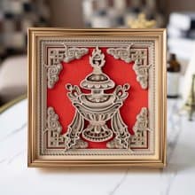 梯木疊雕-寶瓶|新中式擺件玄關酒櫃創意客廳家居裝飾品喬遷禮物