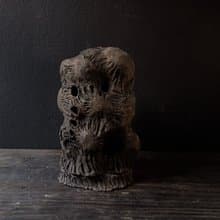 扭曲黑石 (高14cm 雕塑 藝術品 薰香罩 香椎罩 塔香罩)