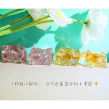 招財小財咪 晶運守護 天然水晶 x 滴膠手作 x 可愛守財貓咪擺件