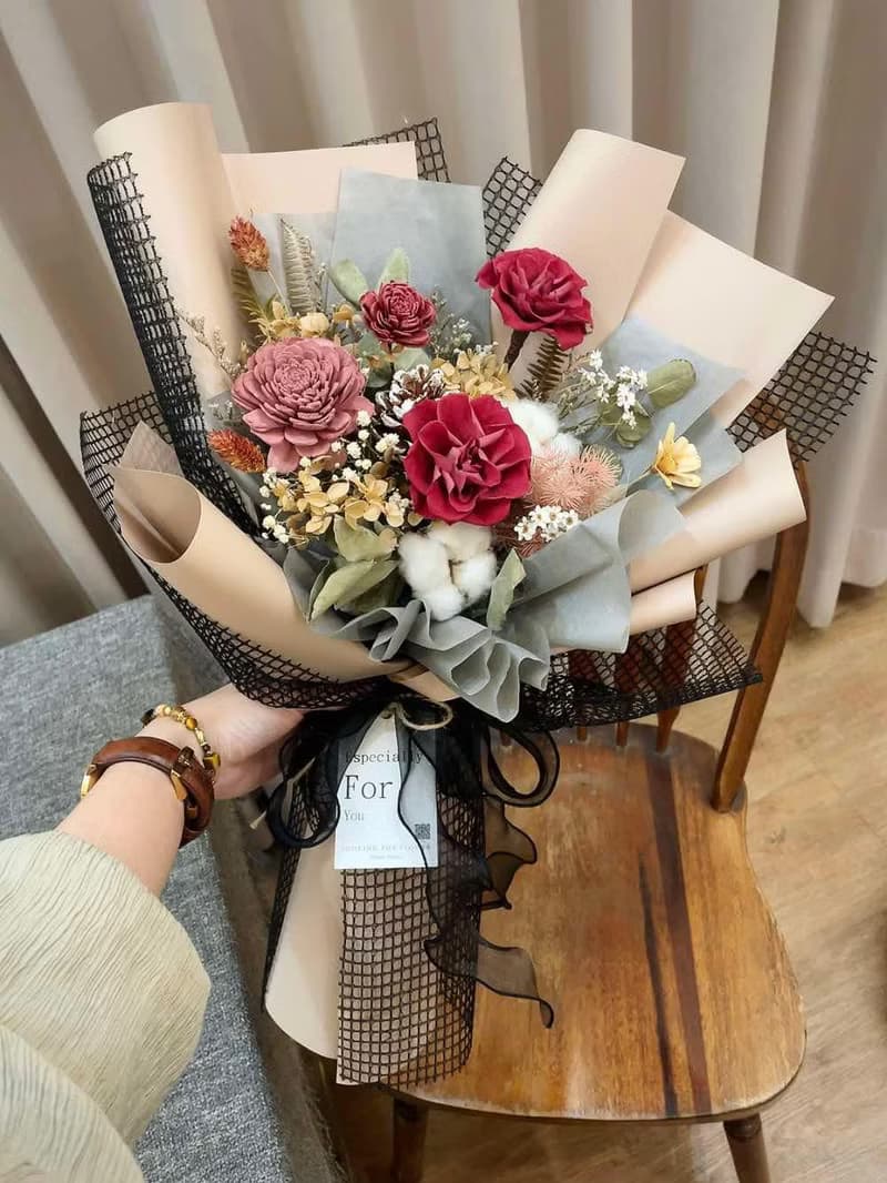 永生玫瑰【黑色莓果】求婚花束 情人節花束 母親節花束 生日花束