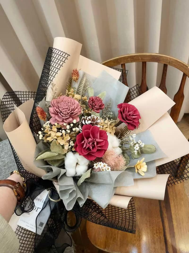 永生玫瑰【黑色莓果】求婚花束 情人節花束 母親節花束 生日花束