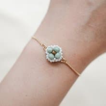 描邊小花手鍊-金