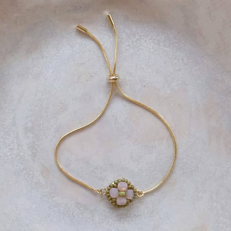 描邊小花手鍊-金