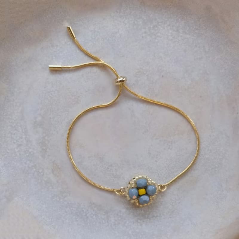 描邊小花手鍊-金