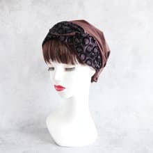 送料込 日本製 サッシュリボン(ペイントタッチのドット柄)とチョコレートカラー