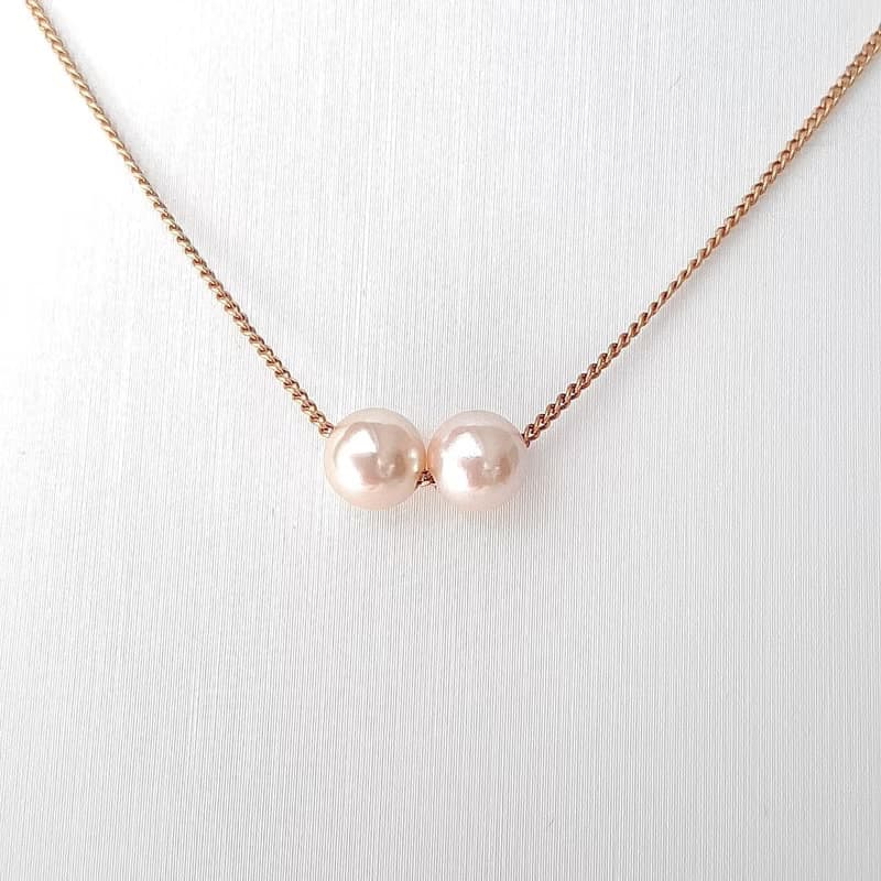 K18　チェーンネックレス　あこや真珠　 パールネックレス　あこやパール　スルーネックレス pearl necklace 珍珠項鍊 珍珠项链 진주목걸이