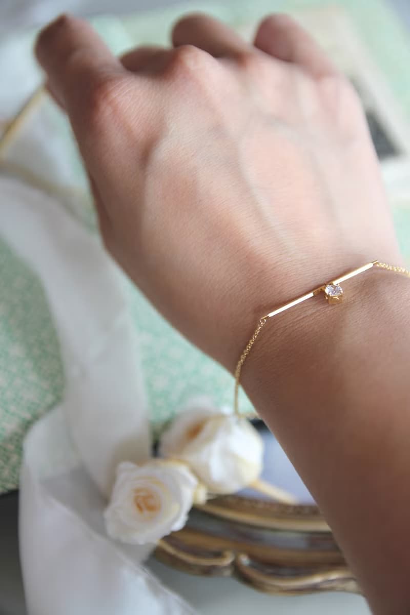 手錬 幼手鍊 鎖骨手鍊 水滴珠手鍊 鍍金超幼手鍊 迷你鋯石幼手鍊