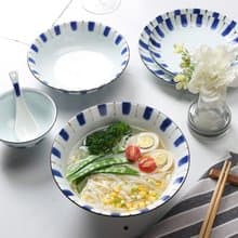 高端日式華彩手繪陶瓷餐具套裝 釉下彩碗盤勺魚盤禮盒