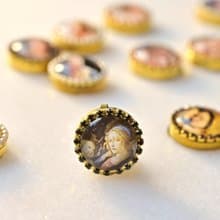 Button Cover 手作鈕扣飾~復古宗教feel~名畫系列: 聖母子
