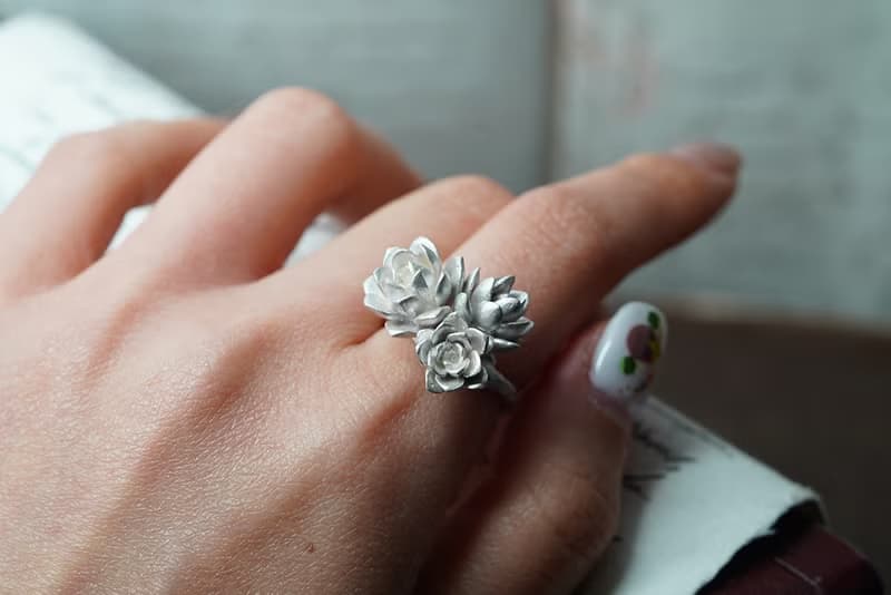 925銀小捧花戒指