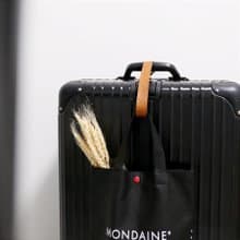 小橘皮 植鞣牛皮/行李箱扣帶
