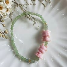 奈良小鹿春日碧绿  碧玉女王貝胭脂貝手鍊手串