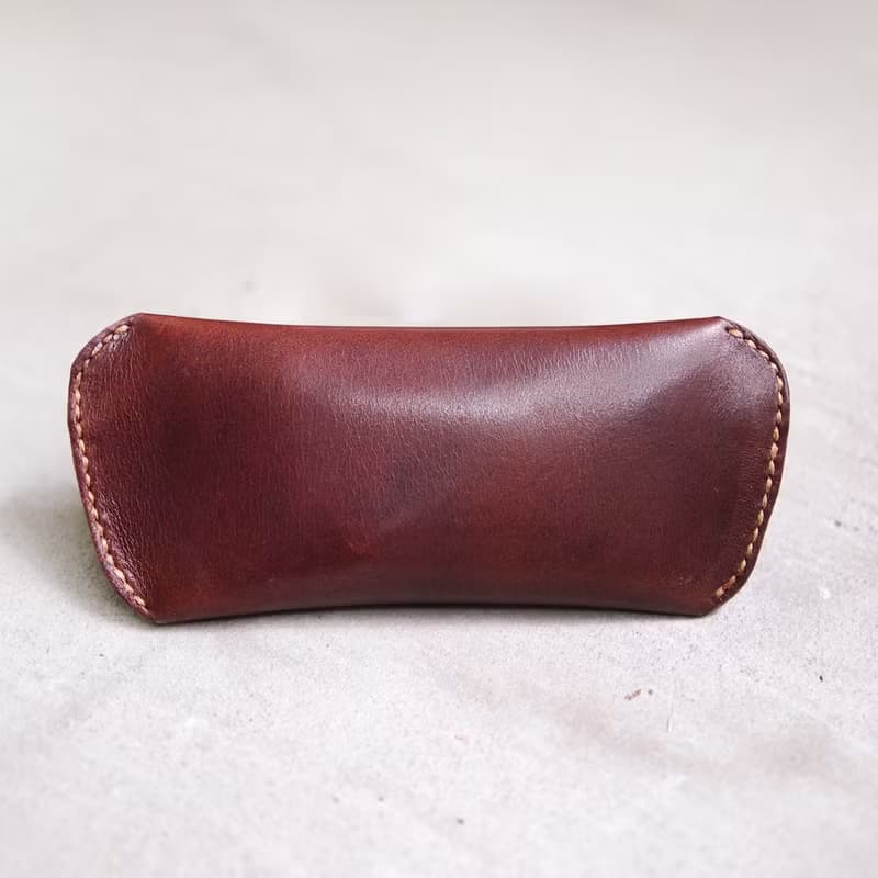 質感手作 日本製植鞣牛革眼鏡盒 Made by HANDIIN