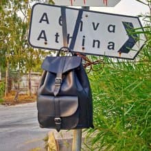Extra Large Leather Backpack, College Backpack, Black Leather Backpack Handmade