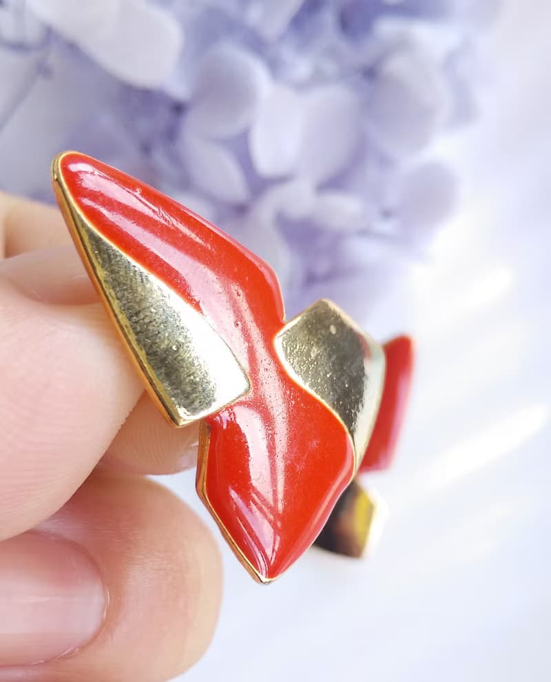 Vintage Jewelry 西洋古董飾品 復古普普 拼接 針式耳環