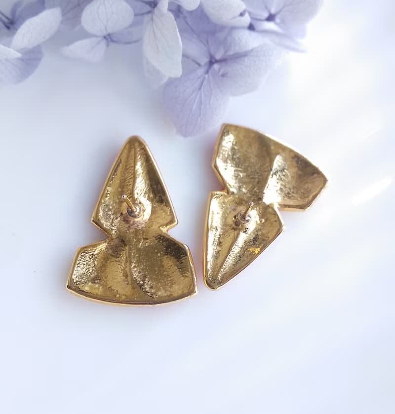 Vintage Jewelry 西洋古董飾品 復古普普 拼接 針式耳環