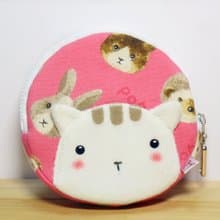 Bucute粉和風吉野貓 /旅行圓元錢包/手作/獨家發售/手工製作/交換禮物/生日禮物
