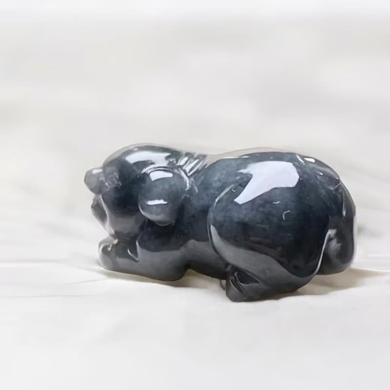 烏雞翡翠小豬 | 天然緬甸玉A貨翡翠 | 送禮