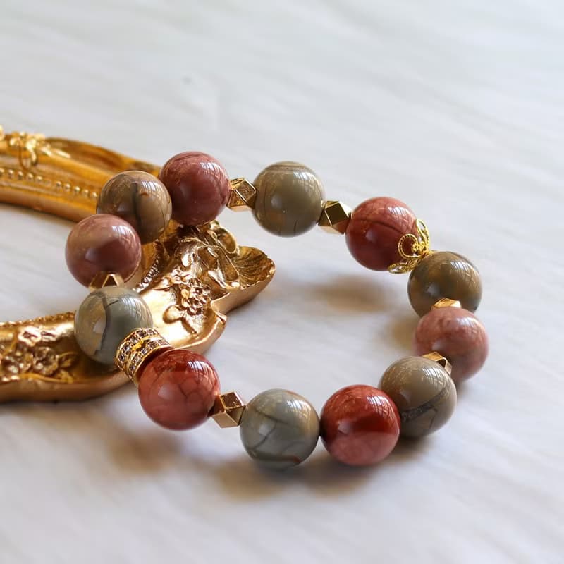 ||戈壁瑪瑙阿拉善||設計款開運能量水晶手鍊