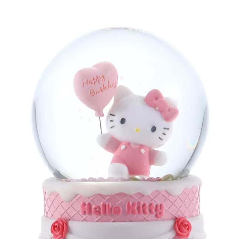 Hello Kitty 生日祝福 水晶球音樂盒生日聖誕交換禮物三麗鷗蛋糕