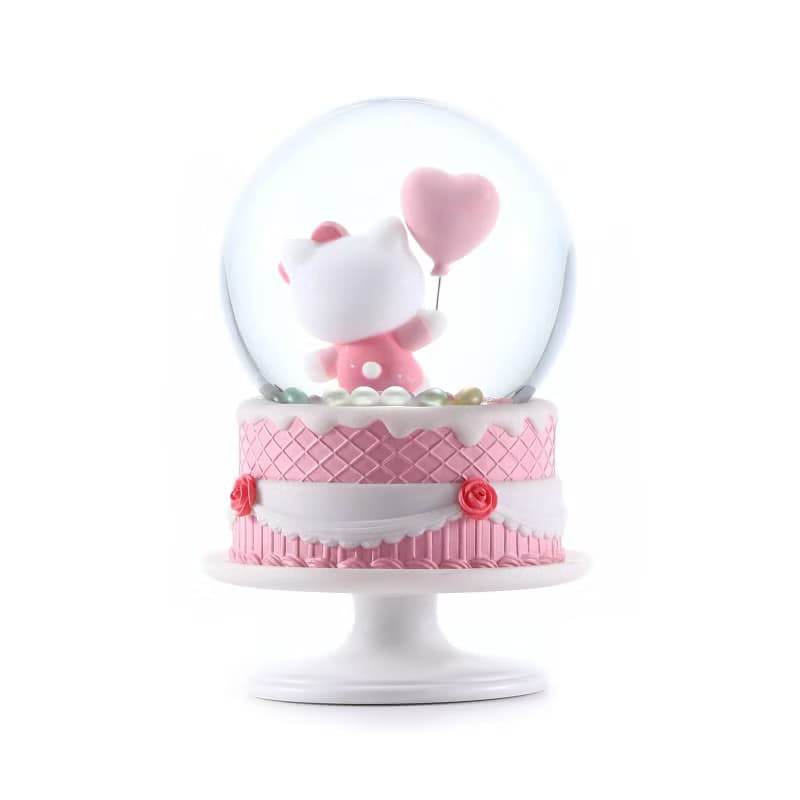Hello Kitty 生日祝福 水晶球音樂盒生日聖誕交換禮物三麗鷗蛋糕