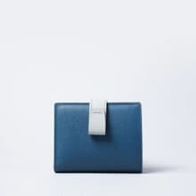 Atelier nuu noble 對開小包 藍色X灰色 日本豐岡鞄