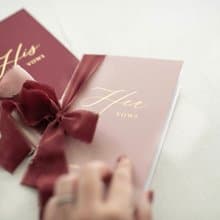 【 手工絲帶婚禮誓言本 】嫣紅
