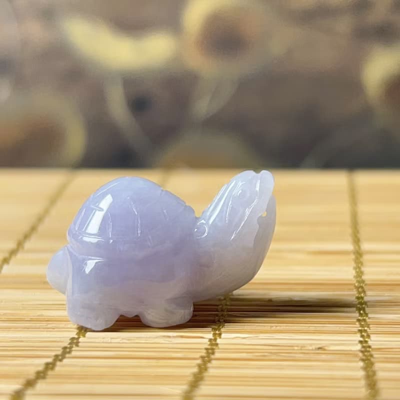 【吉祥‧長壽】紫羅蘭翡翠烏龜 | 天然緬甸A貨翡翠 |  送禮