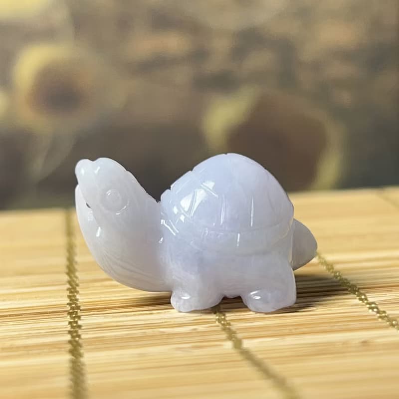 【吉祥‧長壽】紫羅蘭翡翠烏龜 | 天然緬甸A貨翡翠 |  送禮