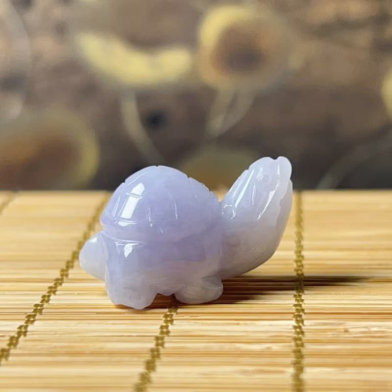 【吉祥‧長壽】紫羅蘭翡翠烏龜 | 天然緬甸A貨翡翠 |  送禮